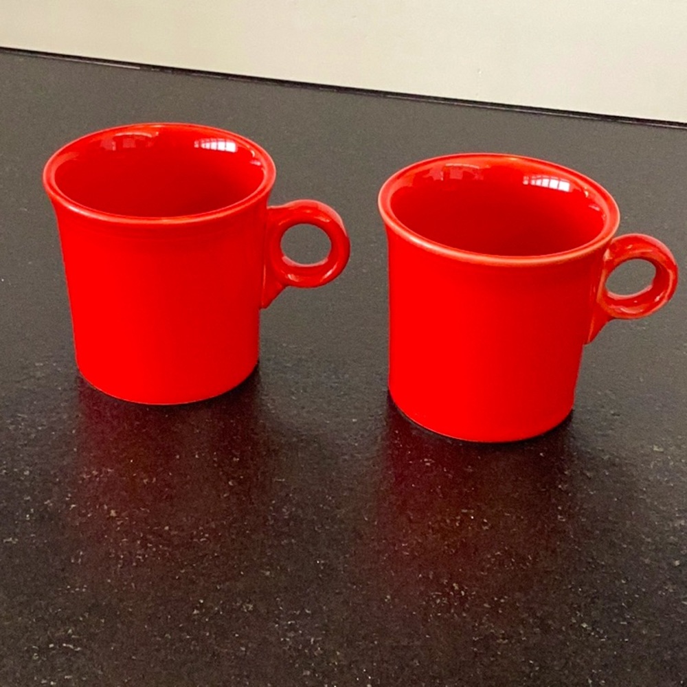 Fiesta Ware (2) Red 12oz Mugs